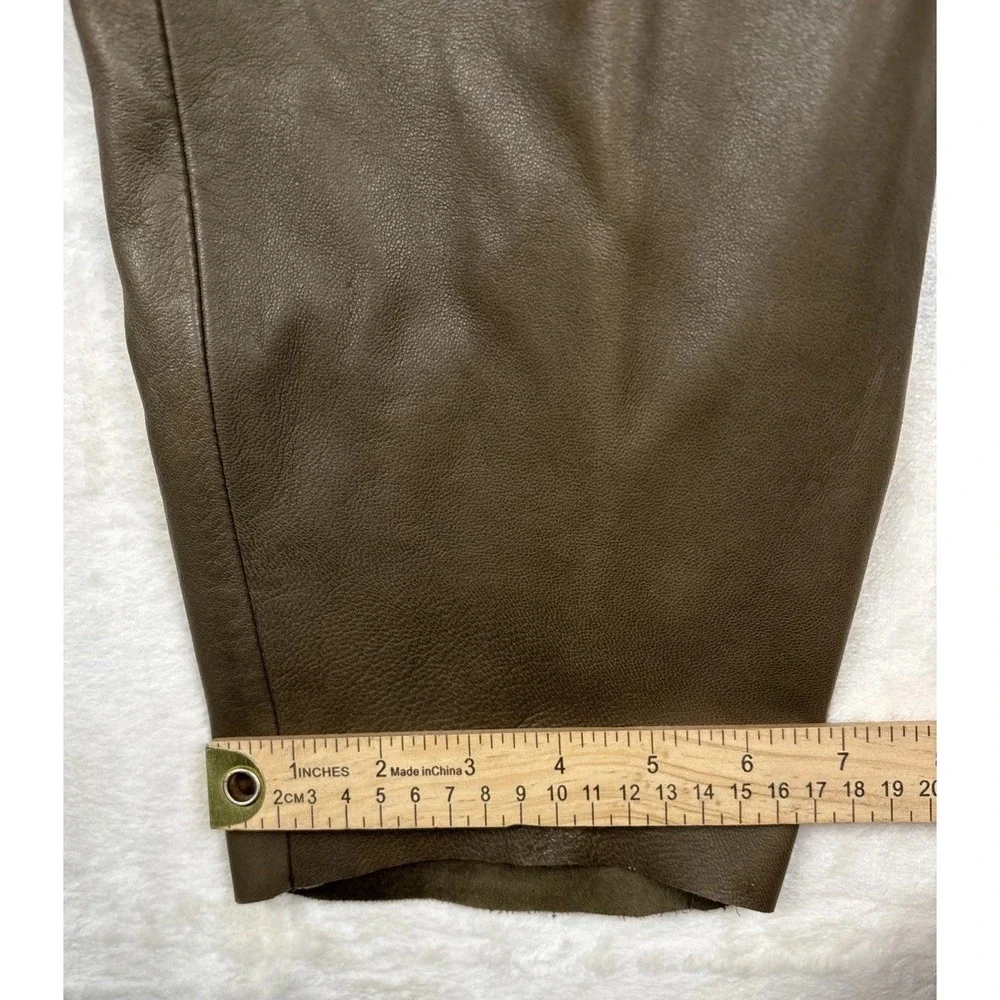 VTG Maglia Fine Leathers Womens 10 High Rise Pants USA Made 90s Tapered Leg Chic